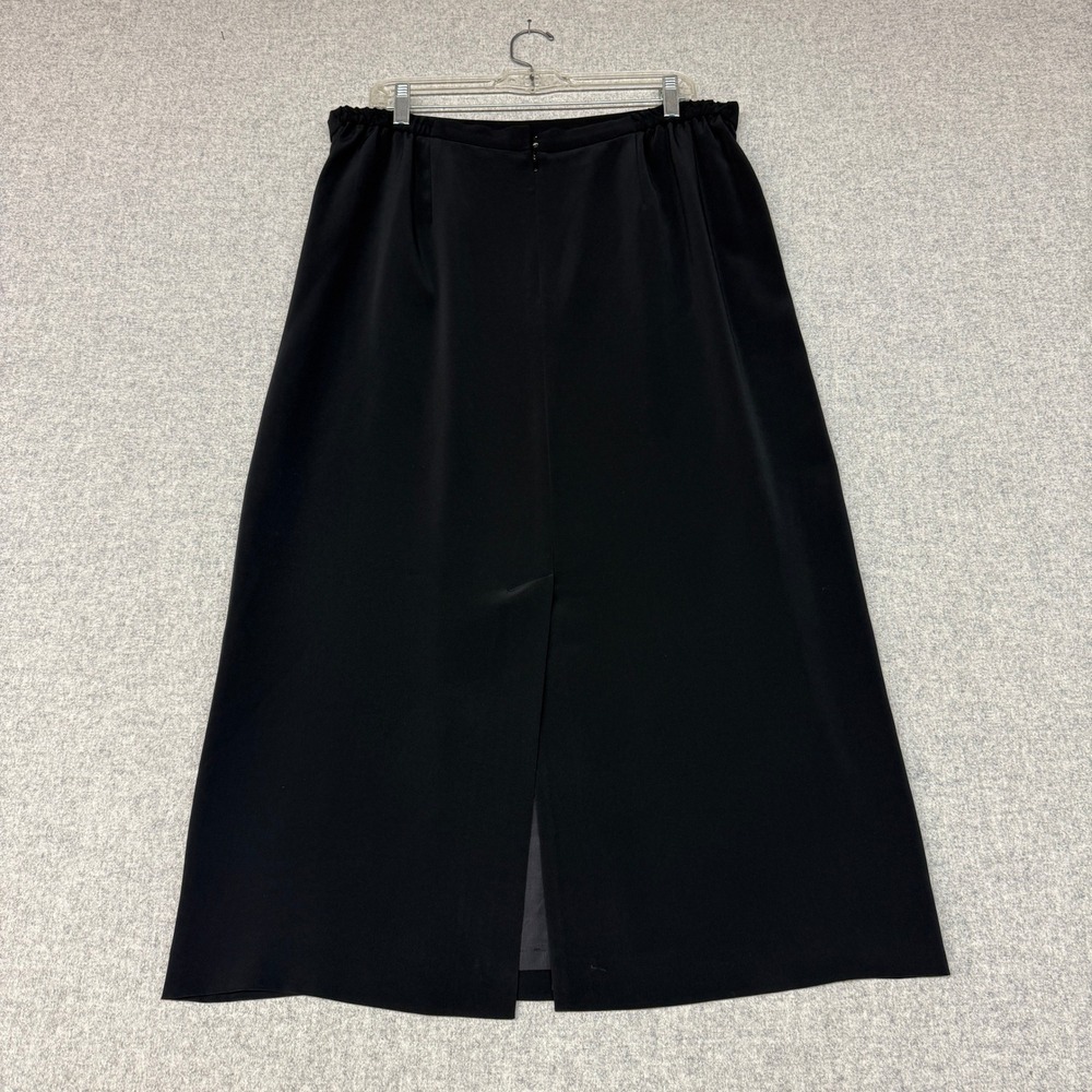 Liz Elana | Maxi Skirt | Size 16 | Black | Lined Back Vent Professional Evening - Picture 7 of 10